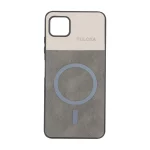 قاب Puloka دو تکه طرح چرم و کبریتی Magnet فلزی Samsung Galaxy A22 5G - خاکستری