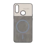 قاب Puloka دو تکه طرح چرم و کبریتی Magnet فلزی Samsung Galaxy A10s - خاکستری