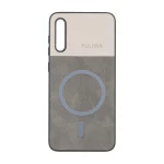 قاب Puloka دو تکه طرح چرم و کبریتی Magnet فلزی Samsung Galaxy A70 / A70s - خاکستری