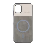 قاب Puloka دو تکه طرح چرم و کبریتی Magnet فلزی Samsung Galaxy A06 - خاکستری