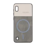 قاب Puloka دو تکه طرح چرم و کبریتی Magnet فلزی Samsung Galaxy A10 / M10 - خاکستری
