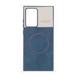 قاب Puloka دو تکه طرح چرم و کبریتی Magnet فلزی Samsung Galaxy Note20 Ultra - سرمه ای