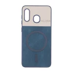 قاب Puloka دو تکه طرح چرم و کبریتی Magnet فلزی Samsung Galaxy A30 / A20 - سرمه ای
