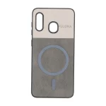 قاب Puloka دو تکه طرح چرم و کبریتی Magnet فلزی Samsung Galaxy A30 / A20 - خاکستری