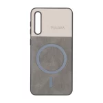 قاب Puloka دو تکه طرح چرم و کبریتی Magnet فلزی Samsung Galaxy A50 / A50s / A30s - خاکستری