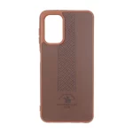 قاب طرح چرم Polo هاشور دار Samsung Galaxy A13 4G / A13 5G / A04s / M13 4G / M23 / F13 - قهوه ای