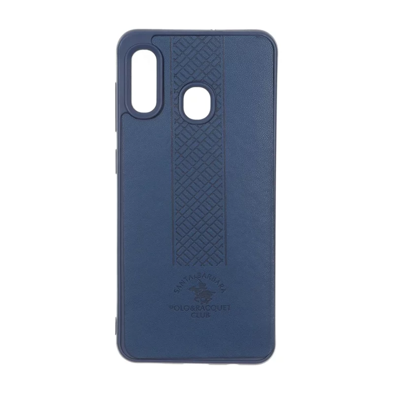 قاب طرح چرم Polo هاشور دار Samsung Galaxy A30 / A20 - سرمه ای - تصویر 2
