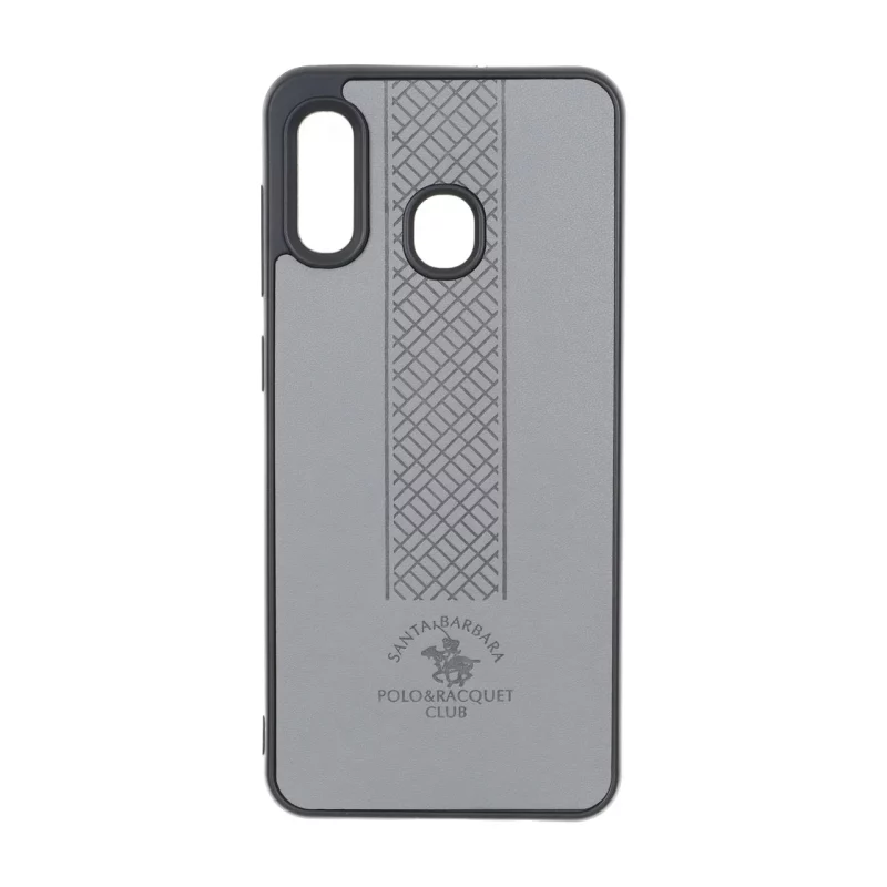 قاب طرح چرم Polo هاشور دار Samsung Galaxy A30 / A20 - طوسی - تصویر 2