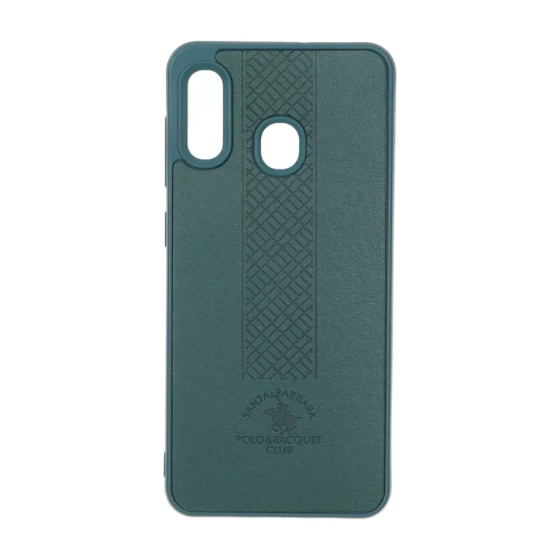قاب طرح چرم Polo هاشور دار Samsung Galaxy A30 / A20 - سبز - تصویر 2
