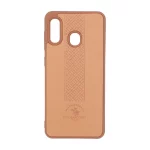 قاب طرح چرم Polo هاشور دار Samsung Galaxy A30 / A20 - عسلی