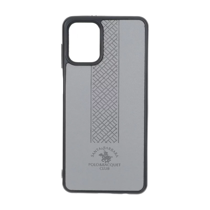 قاب طرح چرم Polo هاشور دار Samsung Galaxy A12 / M12 / F12 - طوسی - تصویر 2