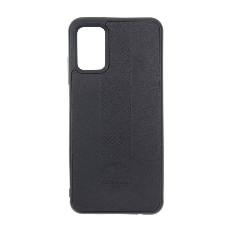 قاب طرح چرم Polo هاشور دار Samsung Galaxy A03s / A02s - مشکی - تصویر 2