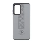 قاب طرح چرم Polo هاشور دار Samsung Galaxy A52 / A52s - طوسی
