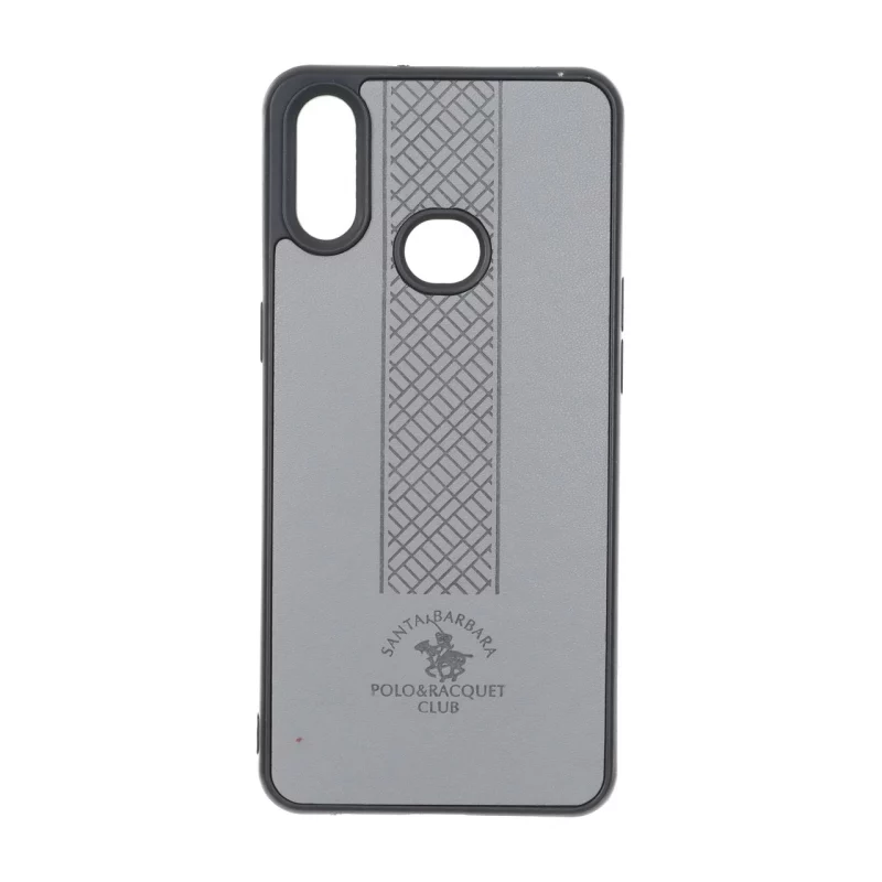 قاب طرح چرم Polo هاشور دار Samsung Galaxy A10s - طوسی - تصویر 2