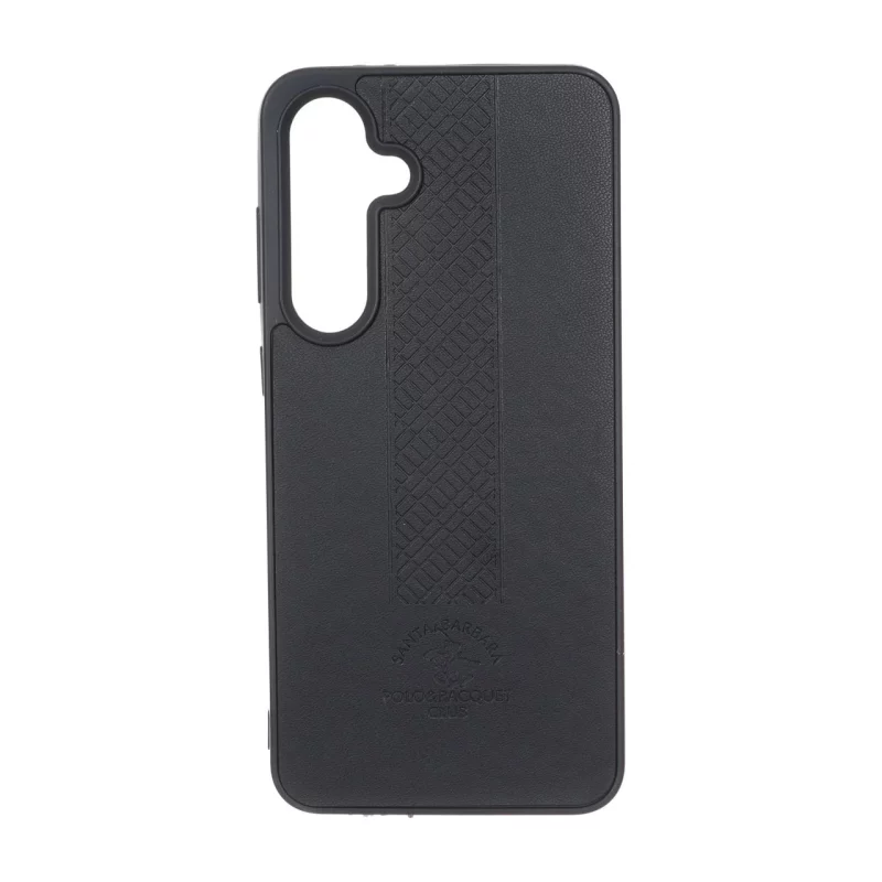 قاب طرح چرم Polo هاشور دار Samsung Galaxy S24 FE - مشکی - تصویر 2