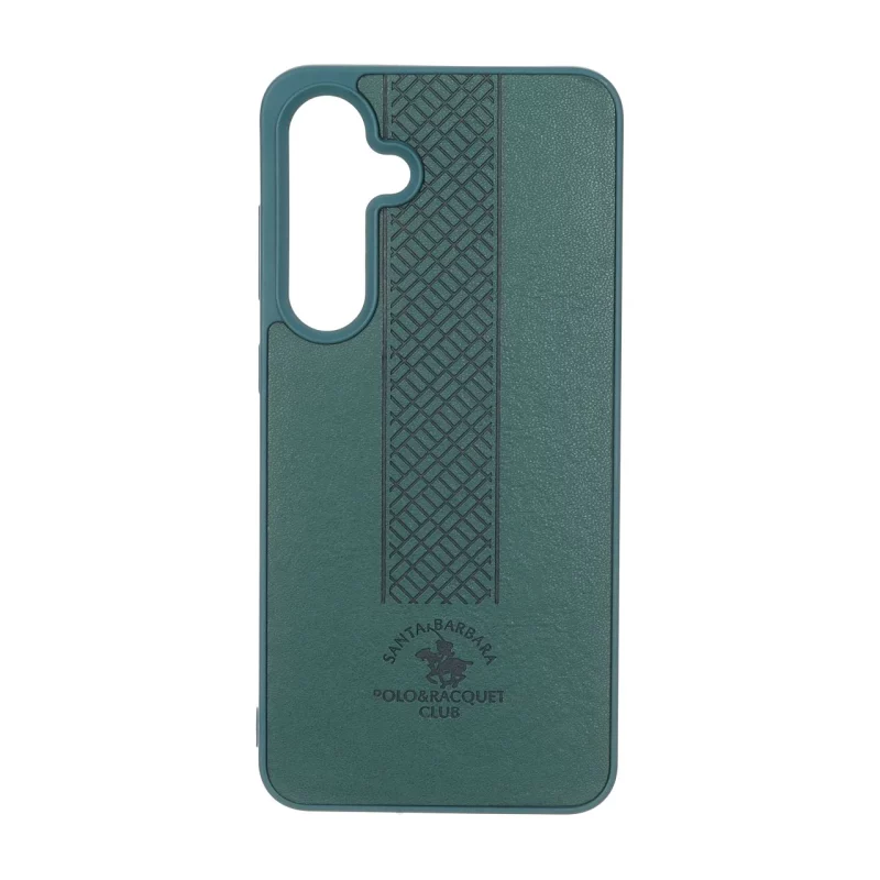 قاب طرح چرم Polo هاشور دار Samsung Galaxy S24 FE - سبز - تصویر 2