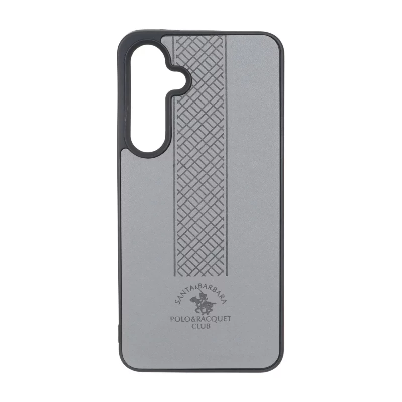 قاب طرح چرم Polo هاشور دار Samsung Galaxy S24 FE - طوسی - تصویر 2