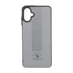 قاب طرح چرم Polo هاشور دار Samsung Galaxy A06 - طوسی