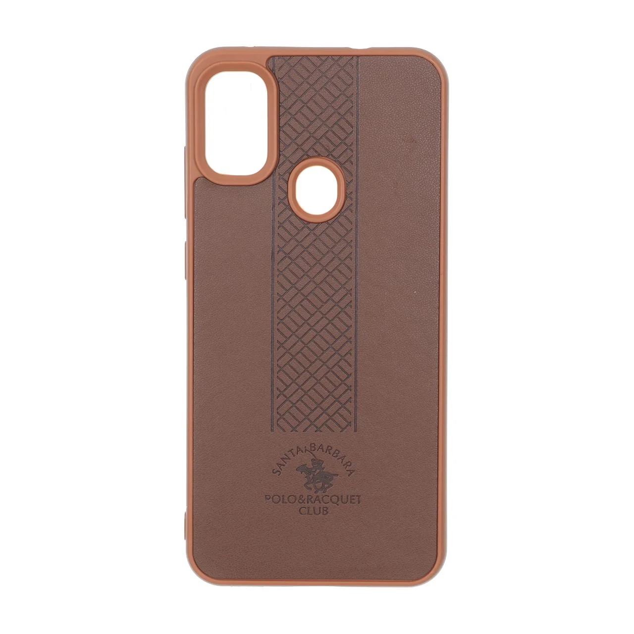 19178-4174010-1 قاب طرح چرم Polo هاشور دار Samsung Galaxy A11 / M11 - قهوه ای - تصویر 1