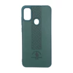 قاب طرح چرم Polo هاشور دار Samsung Galaxy A11 / M11 - سبز