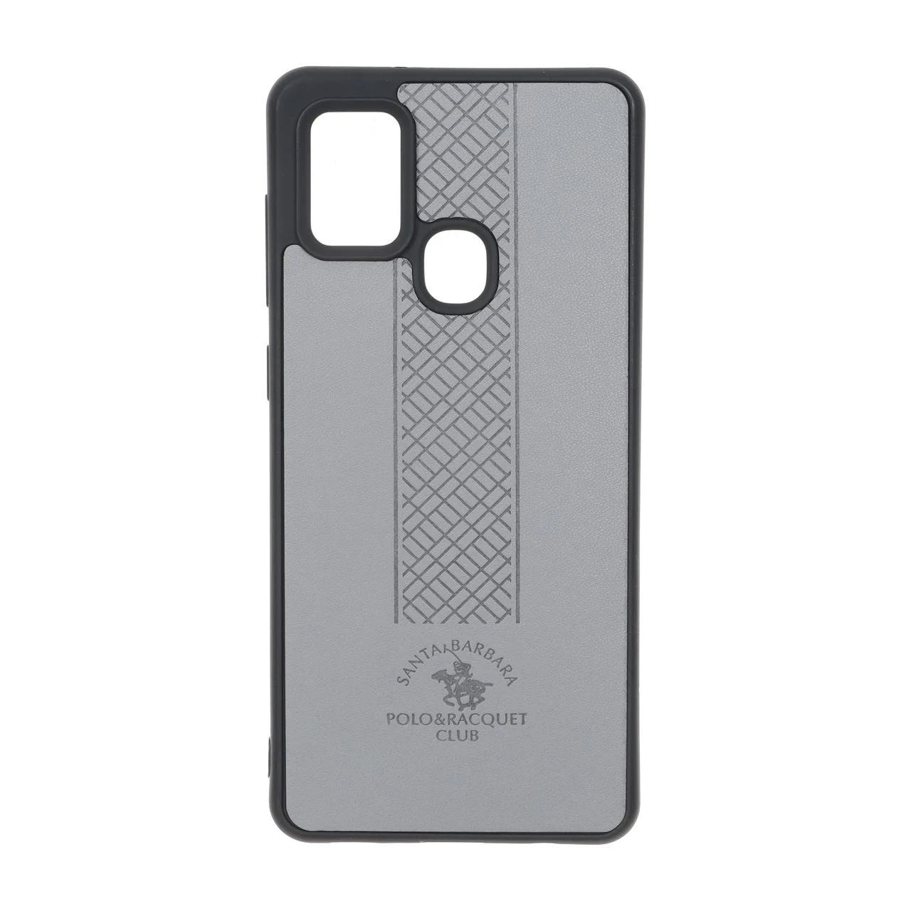 19178-4174054-1 قاب طرح چرم Polo هاشور دار Samsung Galaxy A21s - طوسی - تصویر 1