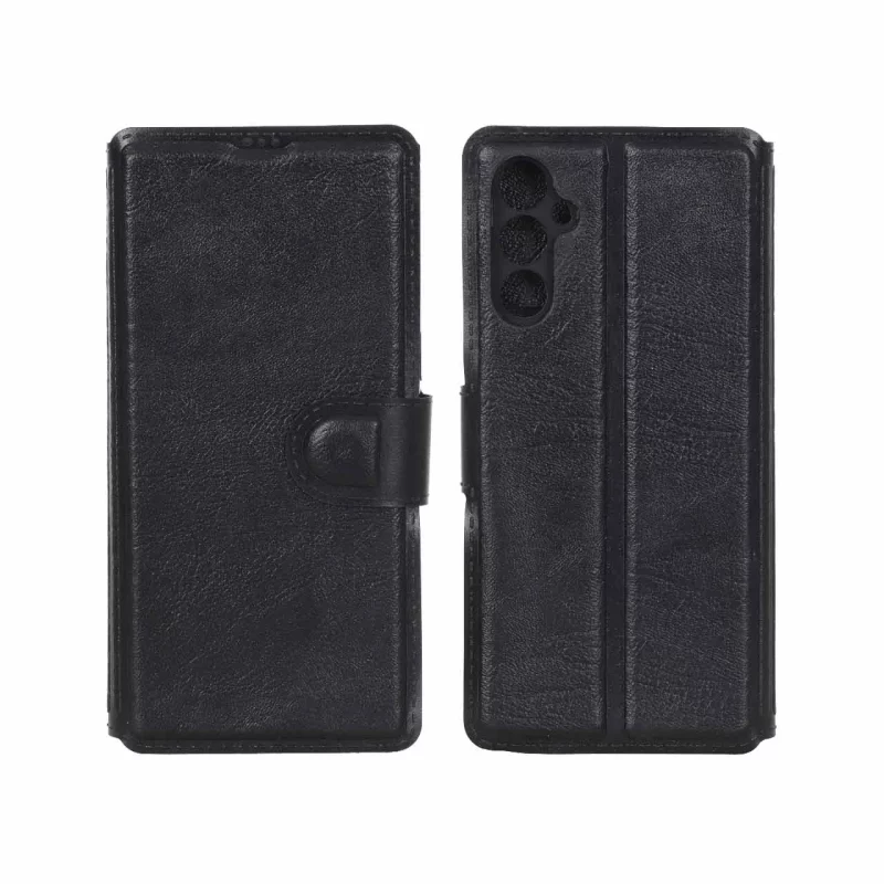 کیف موبایل چرمی مگنتی محافظ لنزدار Samsung Galaxy A34 - مشکی کد 1 - تصویر 2