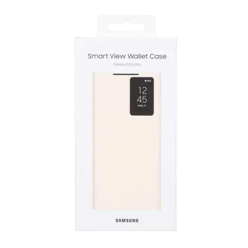 کیف هوشمند اورجینال سامسونگ Smart View Wallet Case مدل Samsung Galaxy S23 Ultra - کرم (پک دار) - تصویر 2