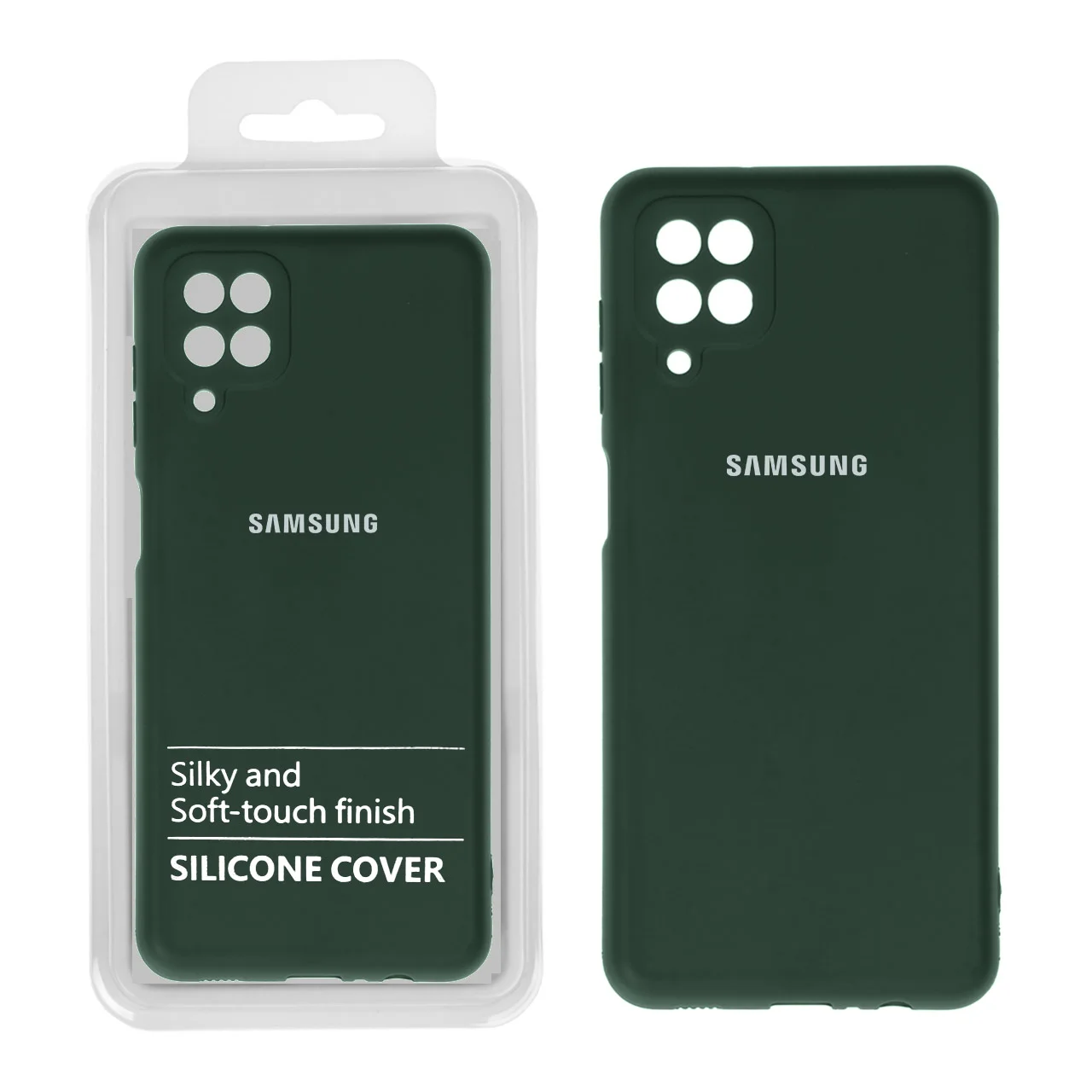 19178-691510-1 قاب نیو سیلیکون محافظ لنزدار RFF مدل Samsung A12 / M12 / F12 سبز تیره (پک دار) - تصویر 1