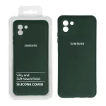 قاب نیو سیلیکون محافظ لنزدار RFF مدل Samsung A03 سبز تیره (پک دار)