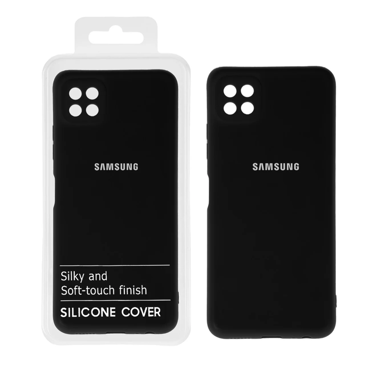 19178-705704-1 قاب نیو سیلیکون محافظ لنزدار RFF مدل Samsung A22 - 5G - مشکی کد1 (پک دار) - تصویر 1