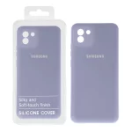 قاب نیو سیلیکون محافظ لنزدار RFF مدل Samsung A03 - یاسی (پک دار)