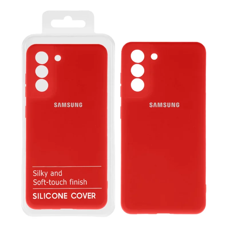 قاب نیو سیلیکون محافظ لنزدار RFF مدل Samsung S21 FE - قرمز (پک دار) - تصویر 2