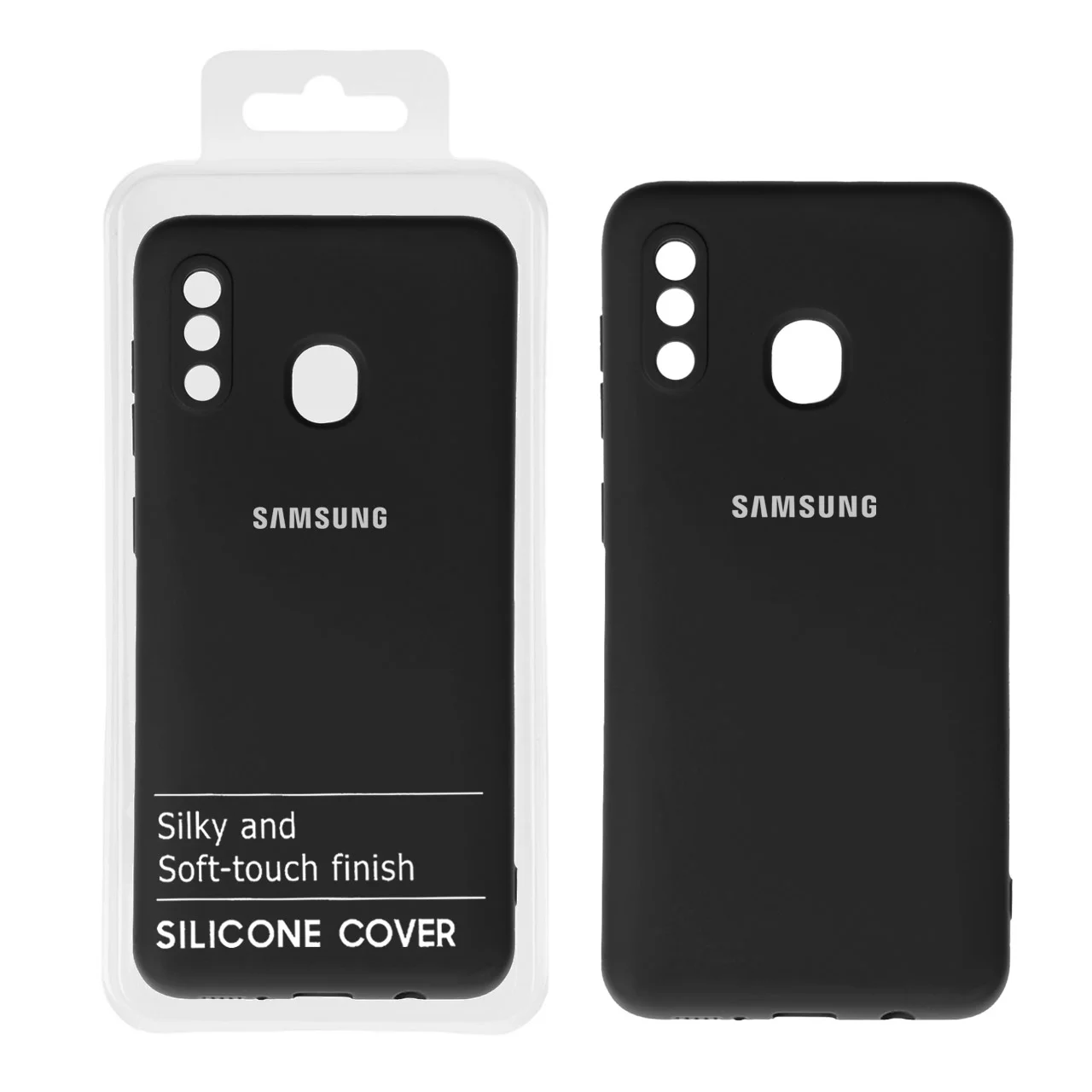 19178-705840-1 قاب نیو سیلیکون محافظ لنزدار RFF مدل Samsung A20 /A30 - مشکی (پک دار) - تصویر 1