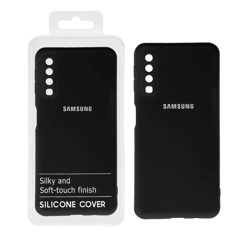 قاب نیو سیلیکون محافظ لنزدار RFF مدل Samsung Galaxy A7 2018 / A750 - مشکی (پک دار) - تصویر 2