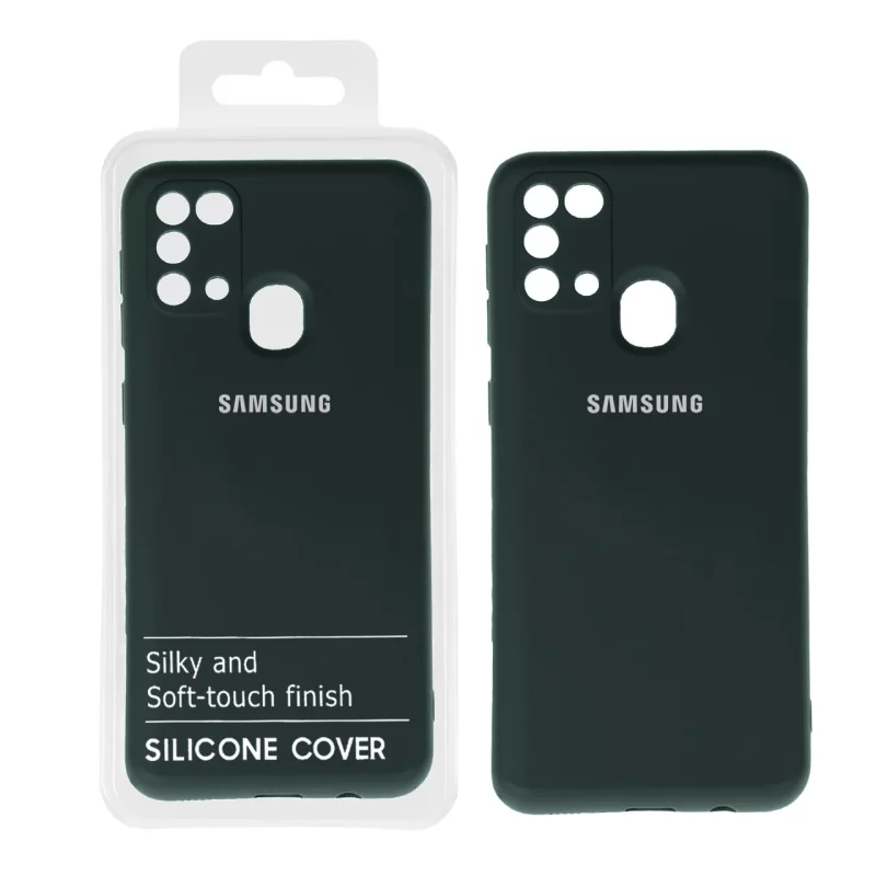 قاب نیو سیلیکون محافظ لنزدار RFF مدل Samsung M31 - سبز تیره (پک دار) - تصویر 2