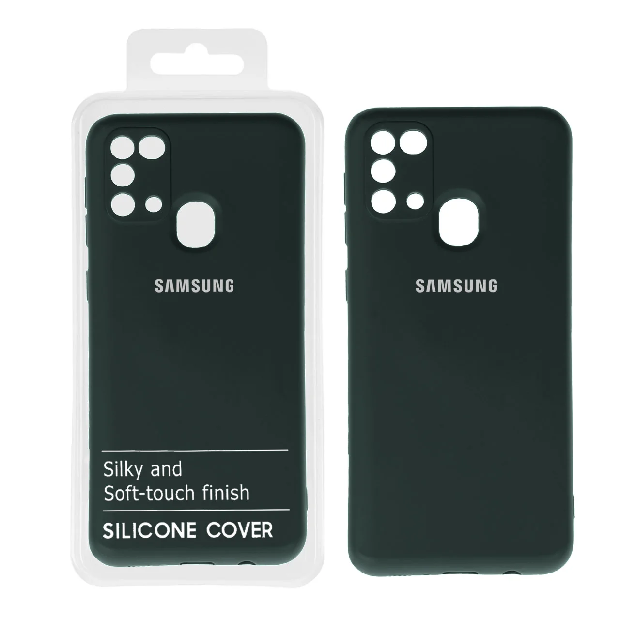 19178-706082-1 قاب نیو سیلیکون محافظ لنزدار RFF مدل Samsung M31 - سبز تیره (پک دار) - تصویر 1