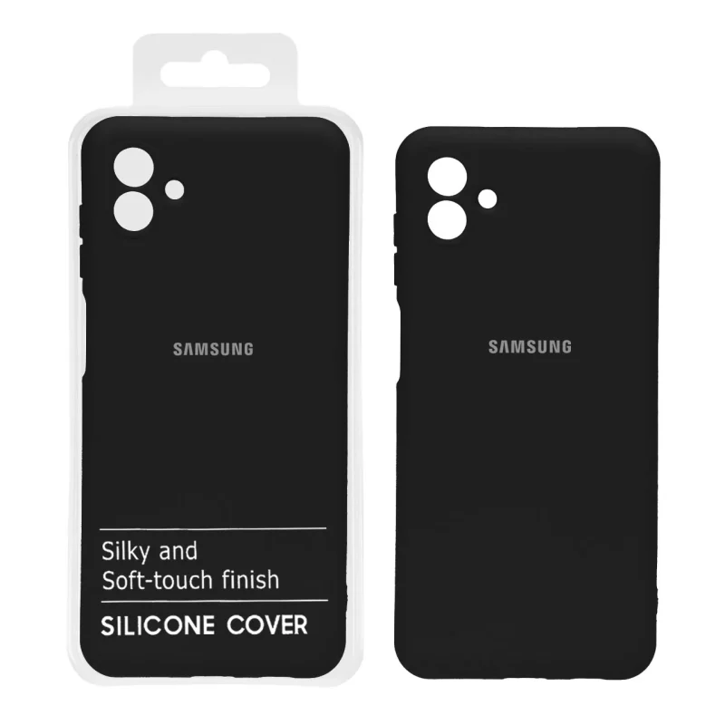 قاب نیو سیلیکون محافظ لنزدار RFF مدل Samsung A04 - مشکی کد7 (پک دار) - تصویر 2