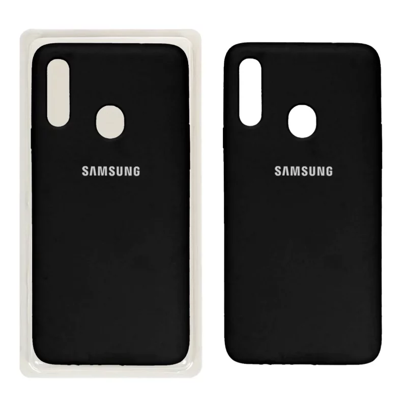 قاب سیلیکونی پاک کنی اورجینال Samsung A20S - مشکی (پک اصلی) - تصویر 2