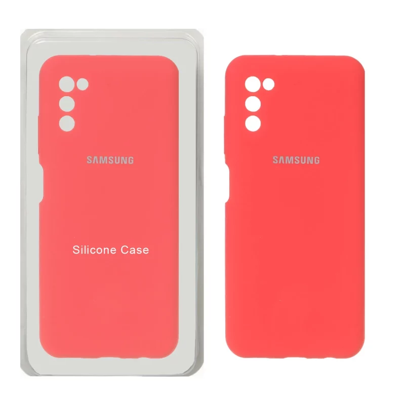 قاب سیلیکونی پاک کنی محافظ لنزدار اورجینال Samsung A02S/A03S - قرمز (پک اصلی) - تصویر 2