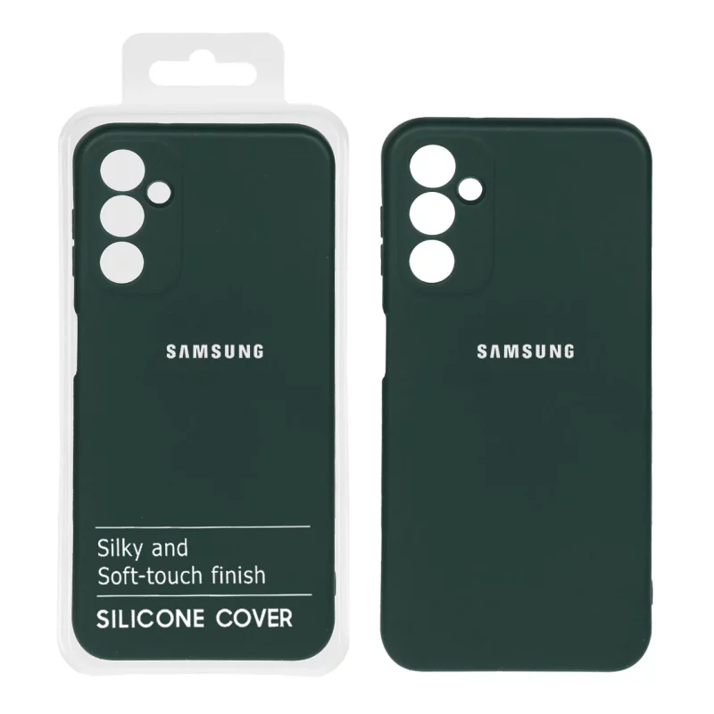 قاب نیو سیلیکون محافظ لنزدار RFF مدل Samsung A14 - سبز تیره (پک دار) - تصویر 2