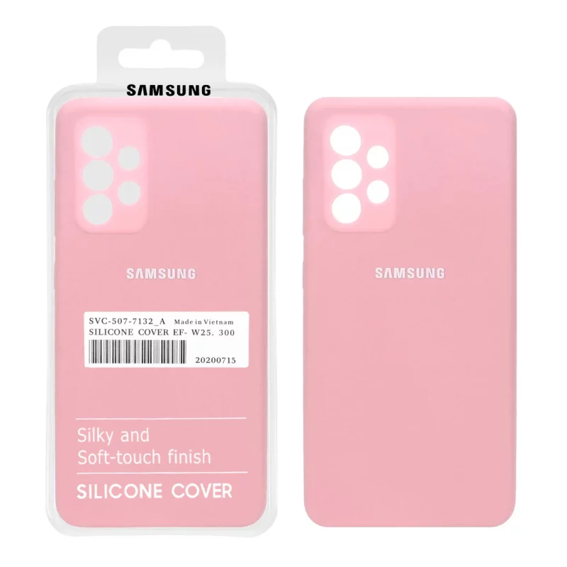 قاب سیلیکونی پاک کنی اورجینال درجه یک Samsung A73 - صورتی (پک دار) - تصویر 2
