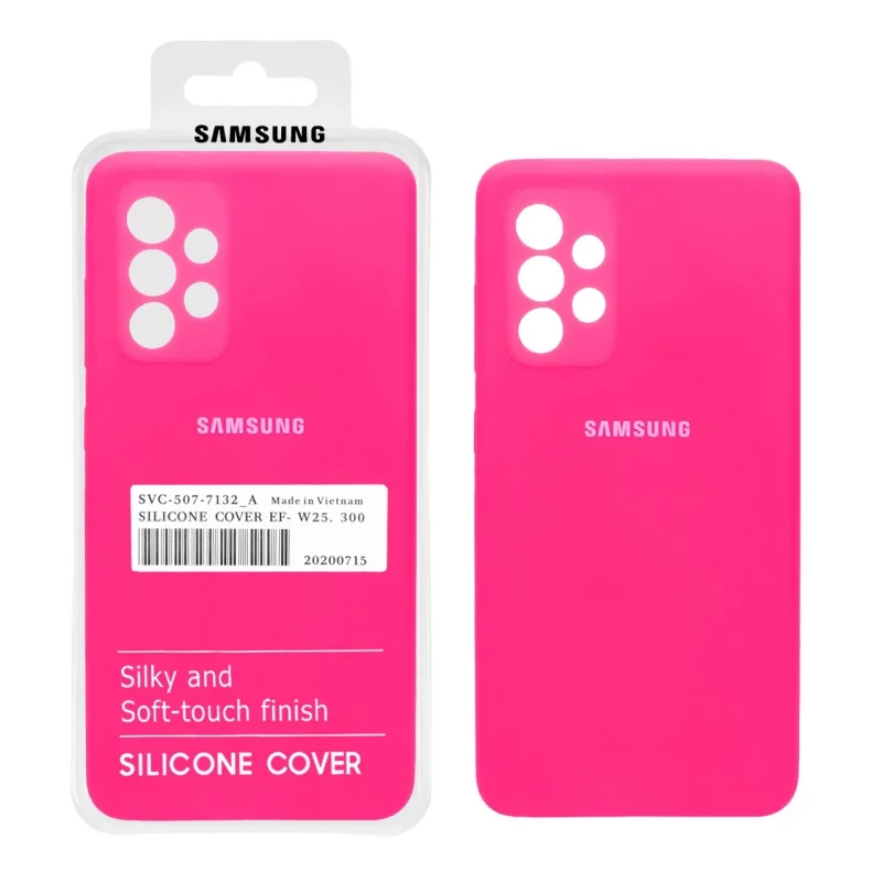 قاب سیلیکونی پاک کنی اورجینال درجه یک Samsung A73 - صورتی فانتزی (پک دار) - تصویر 2