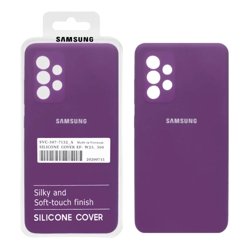 قاب سیلیکونی پاک کنی اورجینال درجه یک Samsung A73 - ارغوانی (پک دار) - تصویر 2