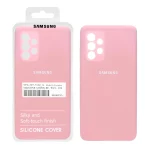 قاب سیلیکونی پاک کنی اورجینال درجه یک Samsung A53 - صورتی (پک دار)