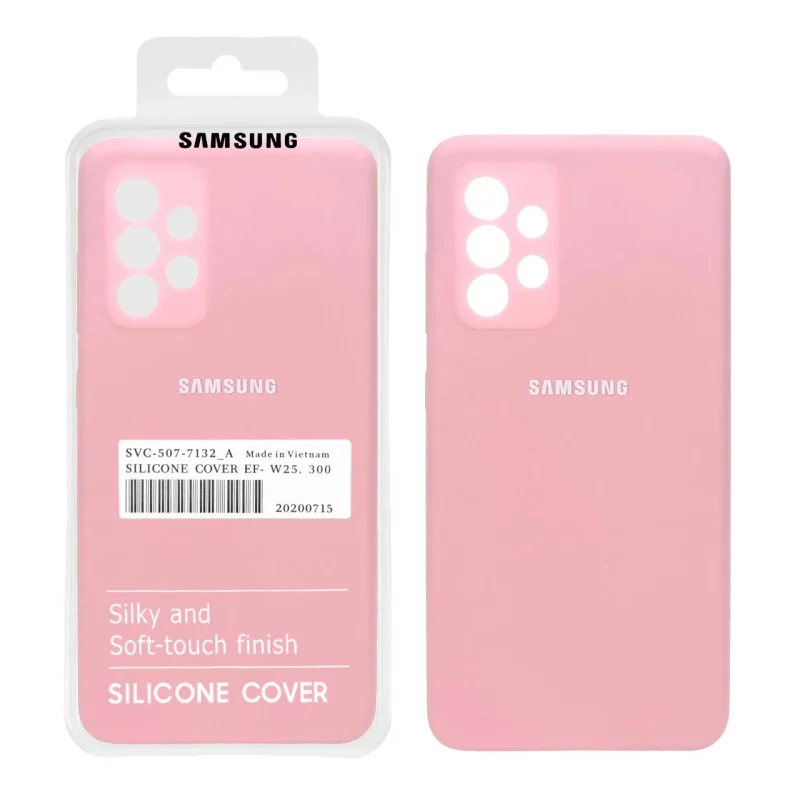 قاب سیلیکونی پاک کنی اورجینال درجه یک Samsung A53 - صورتی (پک دار) - تصویر 2