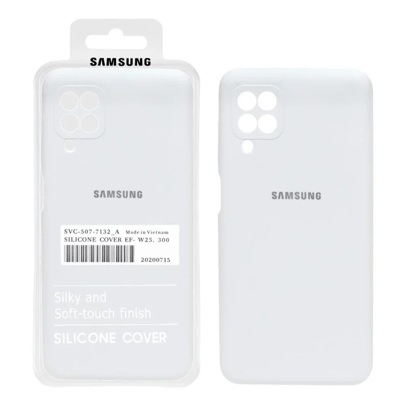 قاب سیلیکونی پاک کنی اورجینال درجه یک Samsung A12 / M12 / F12 - سفید (پک دار) - تصویر 2