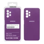 قاب سیلیکونی پاک کنی اورجینال درجه یک Samsung A23 - ارغوانی (پک دار)