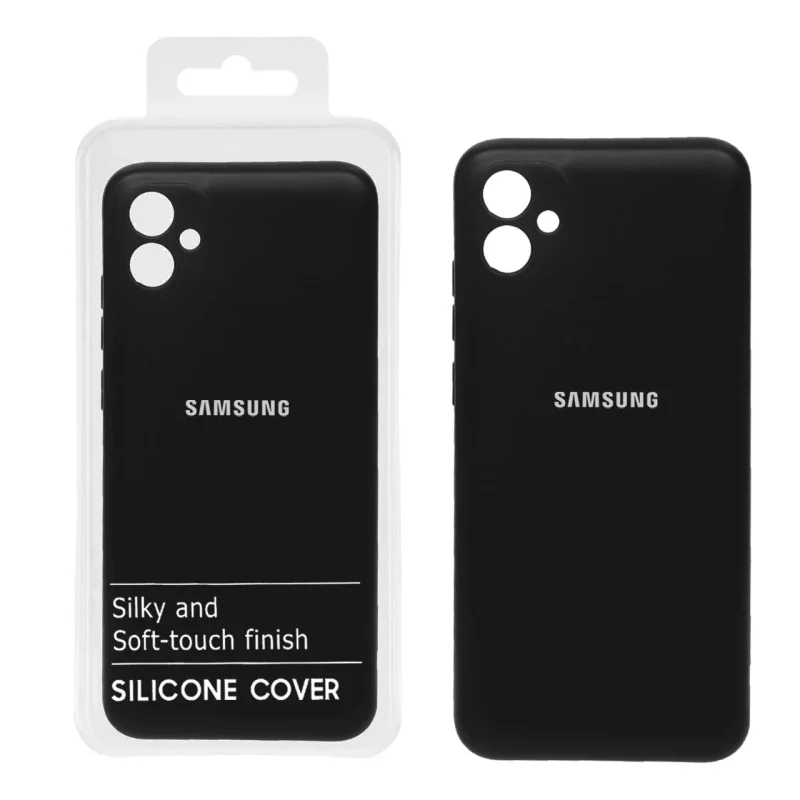 قاب نیو سیلیکون محافظ لنزدار RFF مدل Samsung A04E - مشکی کد 9 (پک دار) - تصویر 2