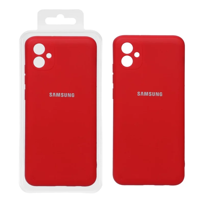 قاب نیو سیلیکون محافظ لنزدار RFF مدل Samsung A04E - قرمز کد 9 (پک دار) - تصویر 2