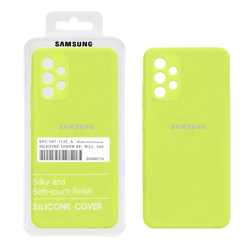 قاب سیلیکونی پاک کنی اورجینال درجه یک Samsung Galaxy A32 4G - سبز فسفری (پک دار) - تصویر 2